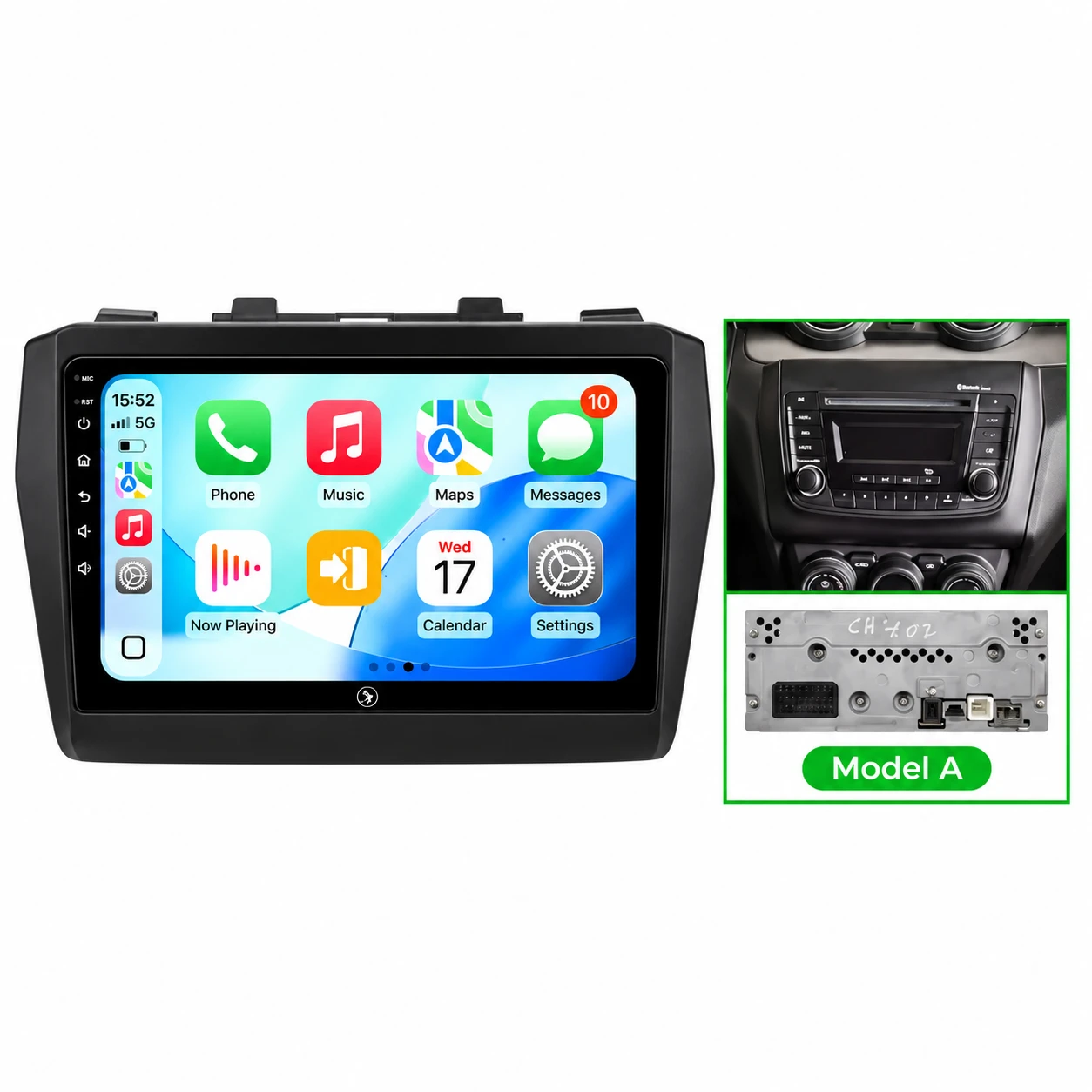 Suzuki Swift 2016-2022 bilradio med CarPlay og Android Auto – Model A Suzuki Swift 2016-2022 Autoradio mit CarPlay und Android Auto – Model A